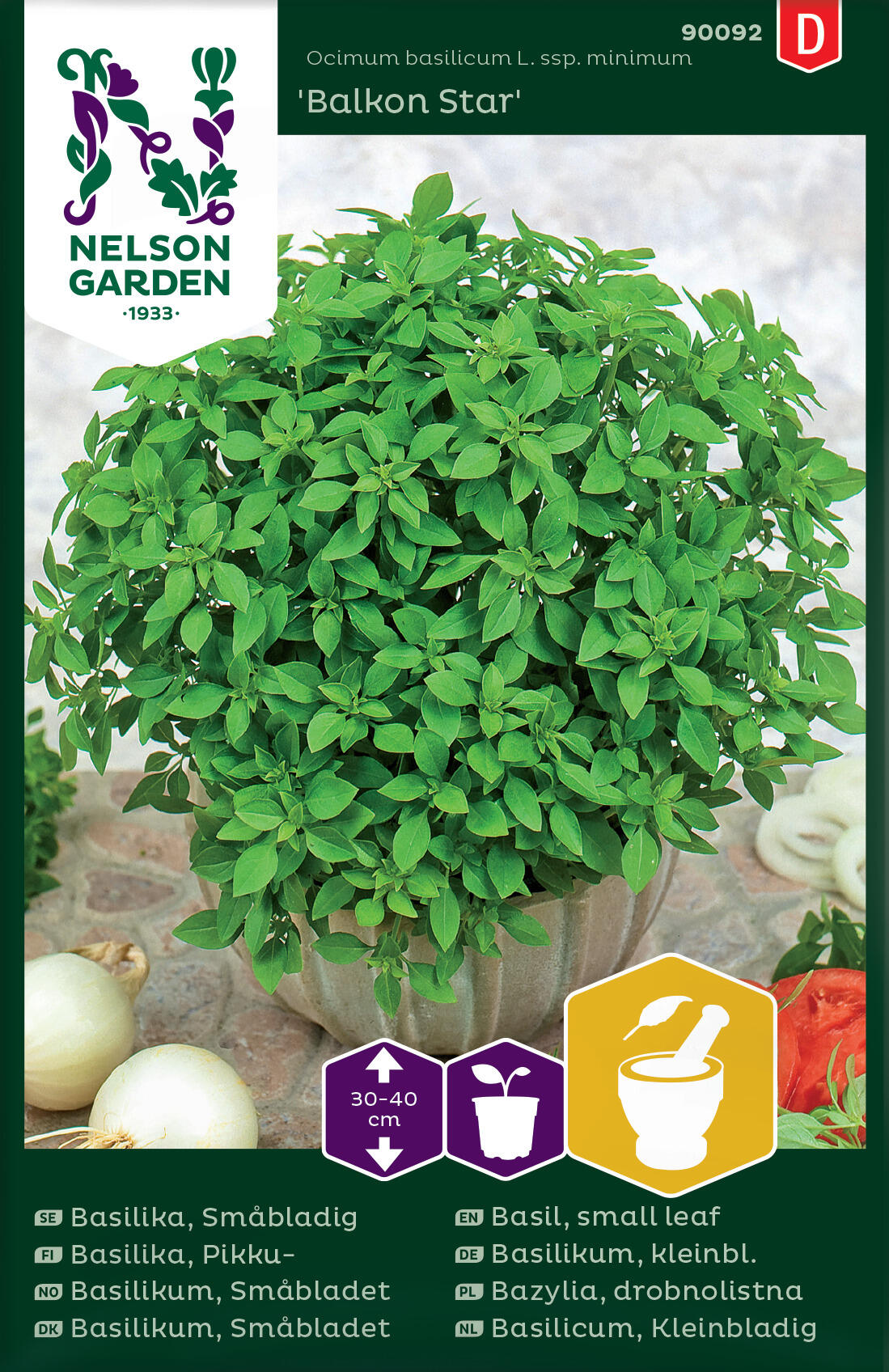 Småbladet basilikum 'Balkon Star'